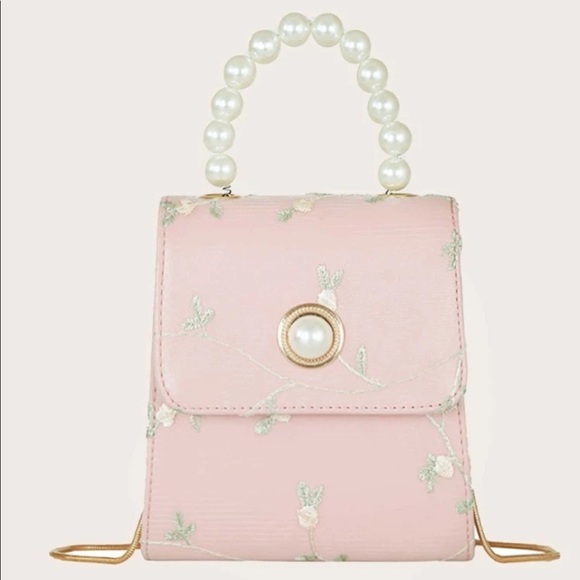 NEW✨ Faux Pearl Embroidered Satchel Bag😍 - Picture 5 of 5